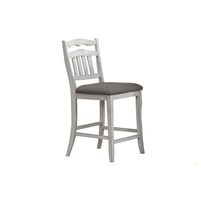 Chaises contemporaines à hauteur de comptoir rembourrées avec coussin de siège et échelle 2Pc