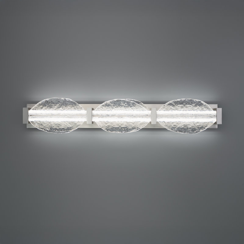 Deco 36" Dimmable LED Bath Vanity & Wall Light With Pressed Glass Shade And Built In Color Temperature Switch (2700K/3000K/3500K/4000K)