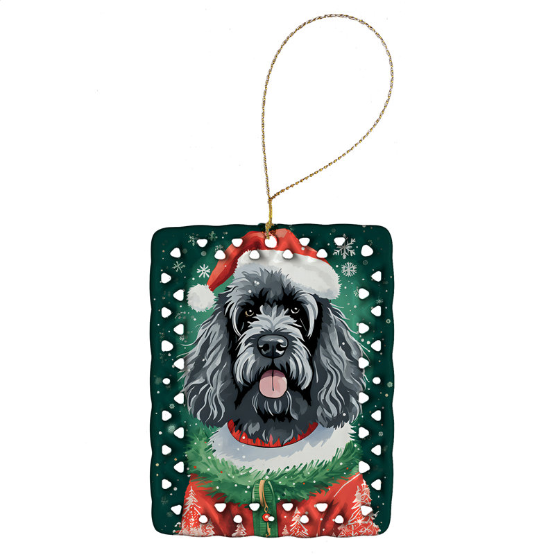 Ornement en porcelaine de Noël chien d'eau portugais, Chien d'eau portugais 3586