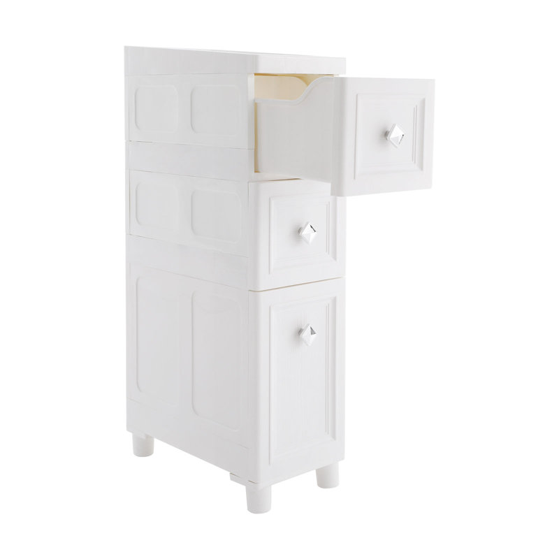 Armoire de rangement étroite à 3 niveaux pour salle de bain