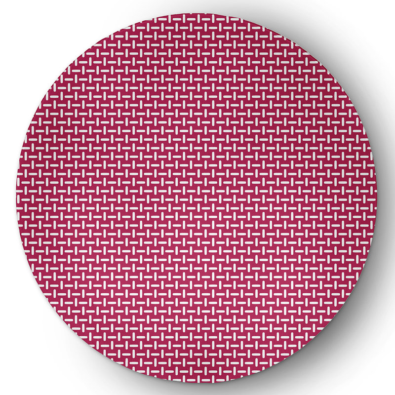 Chenille Geometric Indoor Rug, Round 5'