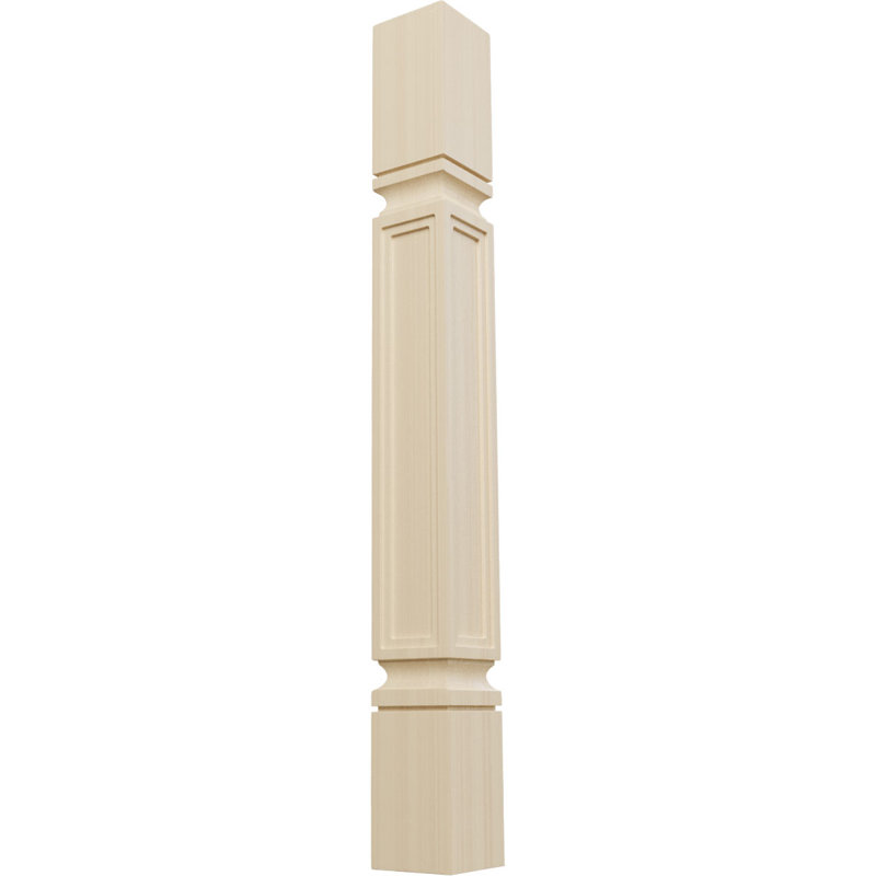 Kent 35.5" Unfinished Rubberwood Raised Panel Cabinet Column