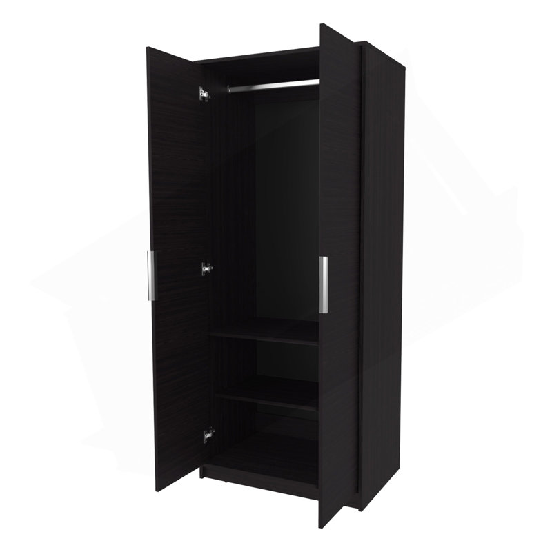Armoire 2 portes 2 tablettes avec porte-chaussures