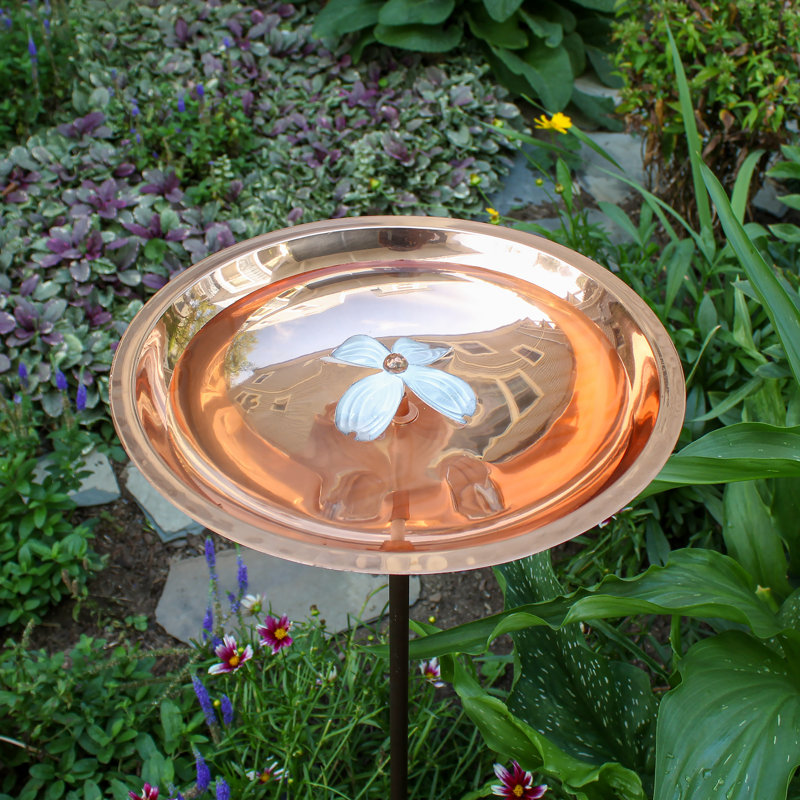 Bain d'oiseaux en cuivre Dogwood