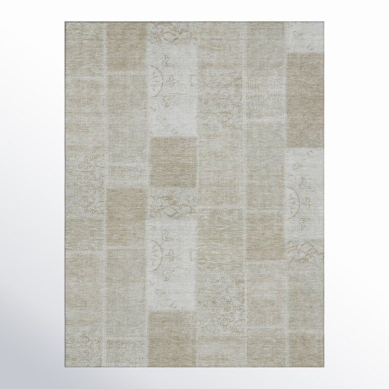 Patchwork Indoor / Outdoor Rug, Rectangle 9' x 12'