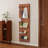 Wall Mounted Full Length Mirror, Full Body Mirror With Shelf, Full Body Mirror With Hook Wall Mounted Mirror With Multifunctional Design Panel, Bedroom/Living Room/Entrance Walnut (47.6*15.7In)-1188651452