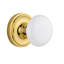 Classic Rosette with White Porcelain Door Knob-864369199-868886632