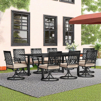 Alyah Rectangular 8 - Person 61.4" Long Dining Set with Cushions