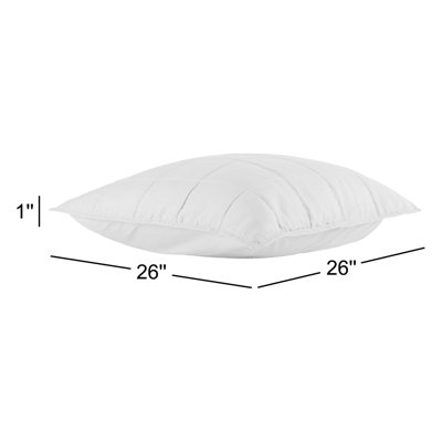 French Linen Box Stitch Quilted Euro Sham