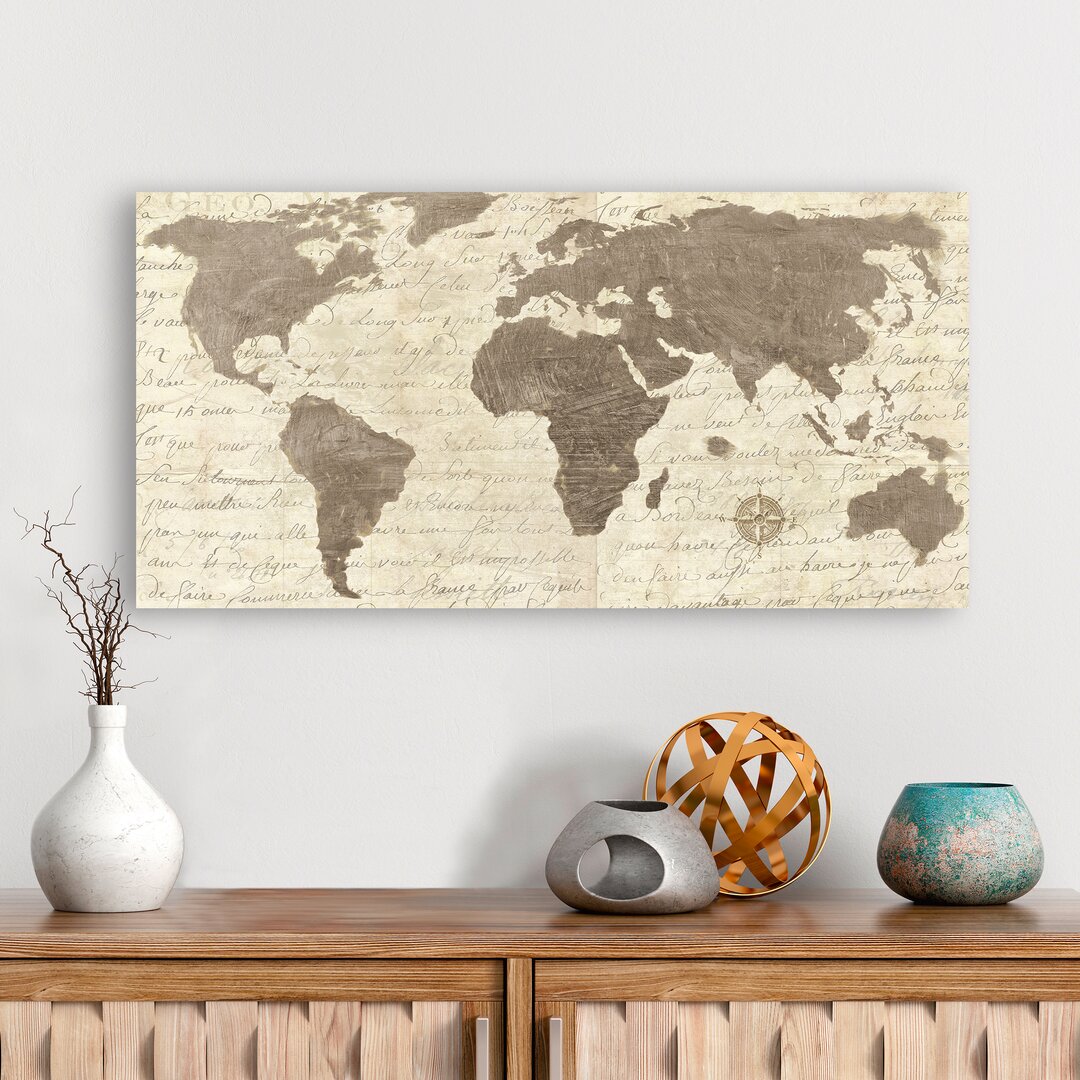 Leinwandbild "World Map" von Joannoo