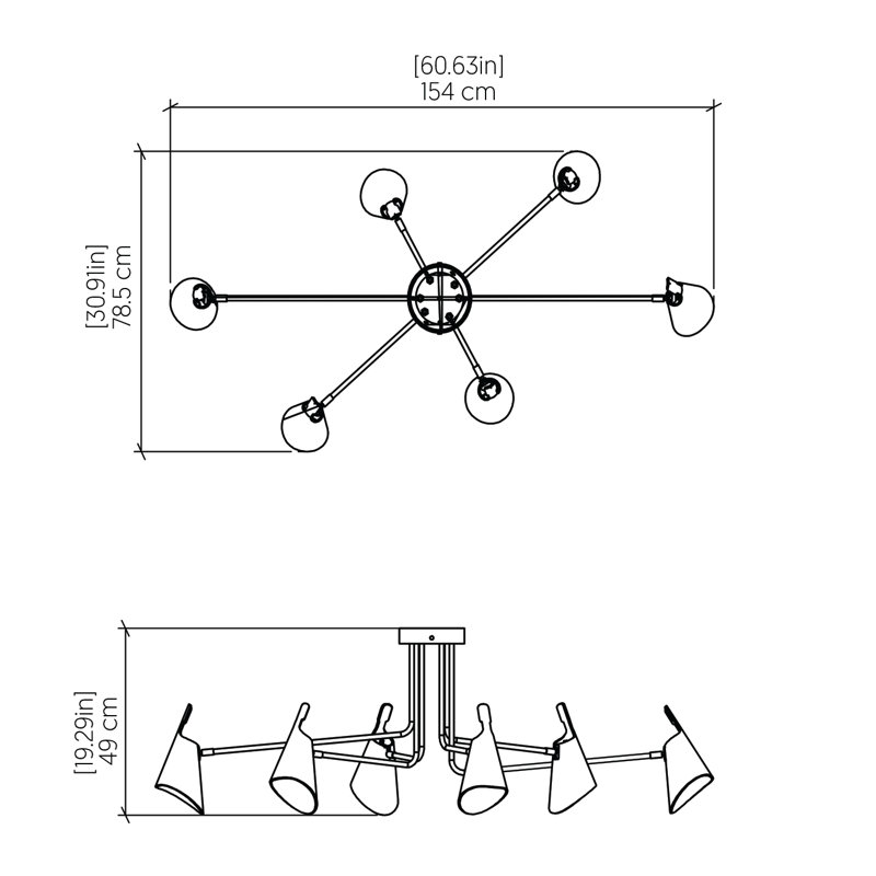 Plafond Balance Accord, 19.29" H x 60.63" W x 30.91" D, 6, Organic Cappuccino