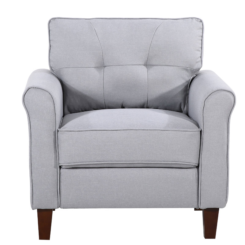 Matilda Velvet Armchair, Light Gray