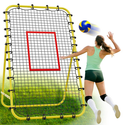 Filet réglable de rebond de volleyball 7 pi x 4 pi - Équipement d'entraînement ultime pour le volleyball et la crosse