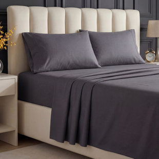 Ensemble de draps Beddora en gris Harbor - Ensemble de draps 3 pièces à poches profondes et rafraîchissantes, microfibre ultra-douce et infroissable, ensemble de literie de luxe hôtel facile d'entretien
