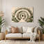 Art mural en métal beige botanique victorien-1122668764