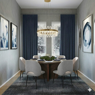 1 - Light LED Chandelier With Crystal Accents