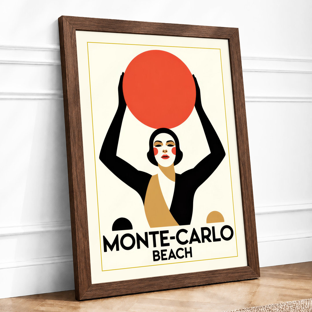 Monte-Carlo Beach Art Deco - Framed Print
