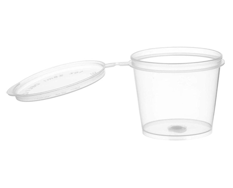 EcoQuality 1 oz Plastic Disposable Condiment Soufflé Container