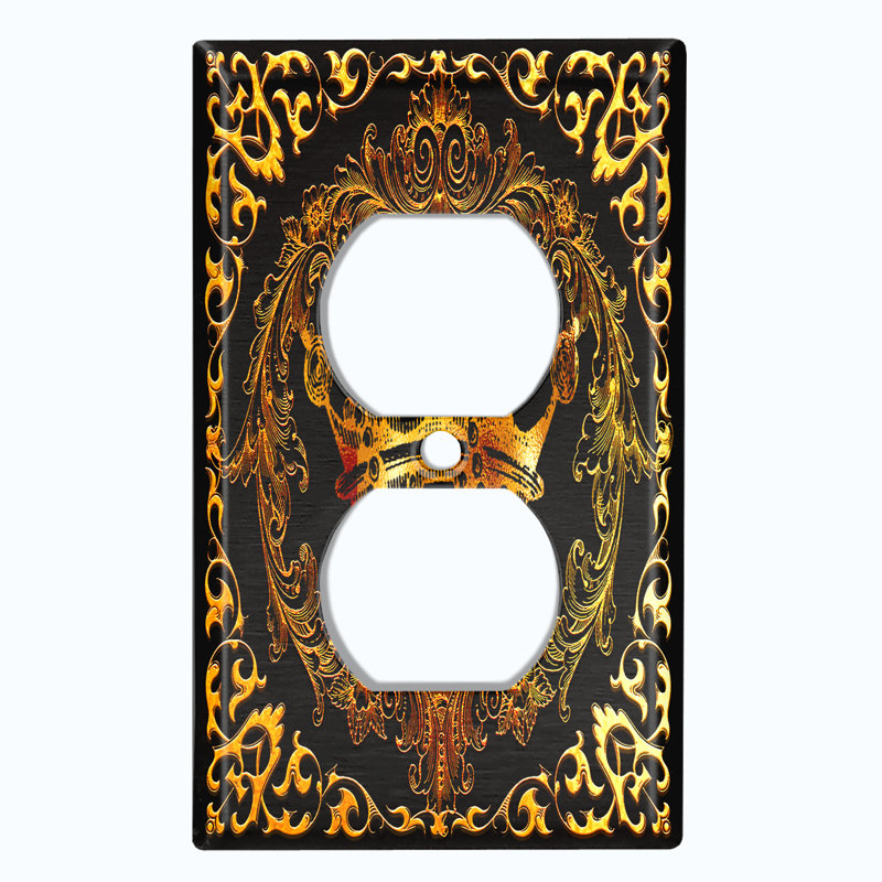 Patterned 1 - Gang Duplex Outlet Standard Wall Plate