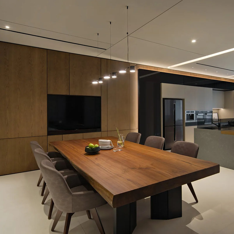 Counterpoint™ 6 - Light LED Pendant, Bright Satin Aluminum