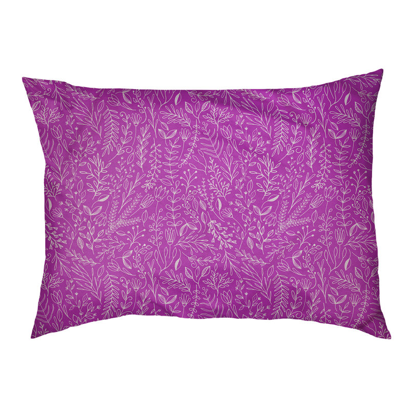 Coussin pour chien floral ditsy Byrge, Très grand (l 52 po x P 42 po x H 17 po), Violet / Blanc