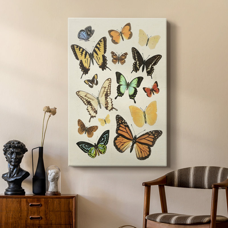 Collected Flutter I -Custom Wrapped Gallery Cavas, 18" H x 12" W