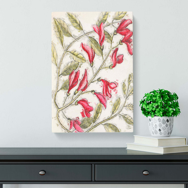 Floral Sorrel Tree by Mark Catesby - Wrapped Canvas Painting Pint, 60cm H x 40cm W x 3cm D
