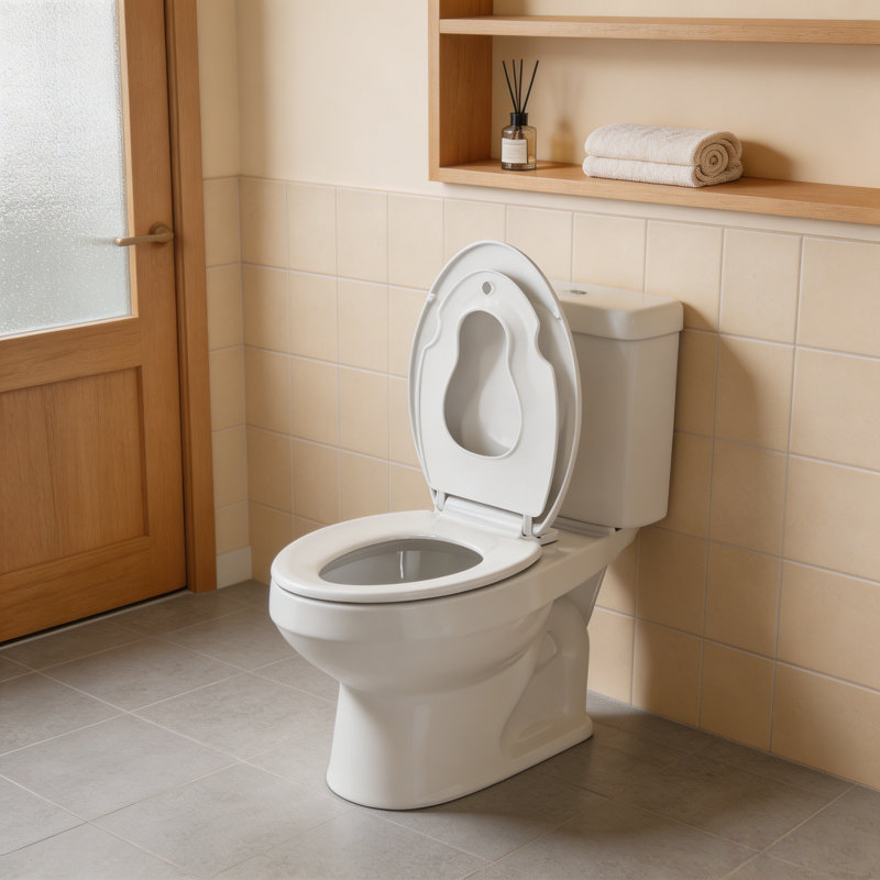 2 Pcs 17 Inch Elongated Toilet Seat Built-in Flip Up Child Seat Slow Close Anti-Pinch Stain Resistant PP Seat Quick Release Hinge Easy Install Family Bathroom Toilet Seat White