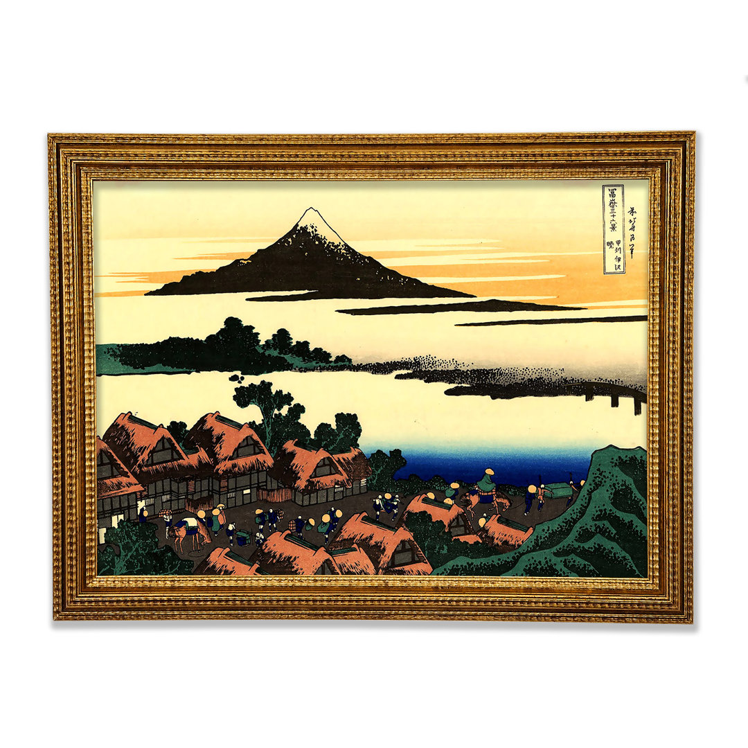 Morgendämmerung auf Isawa in der Provinz Kai von Hokusai - Einzelne Bilderrahmen Kunstdrucke