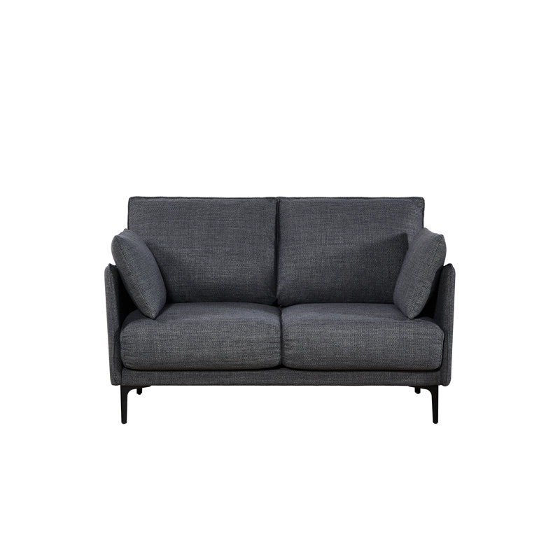 2 avec revêtement - gris, mousse à haute densité à l'intérieur - rembourrage de conception, pieds en métal