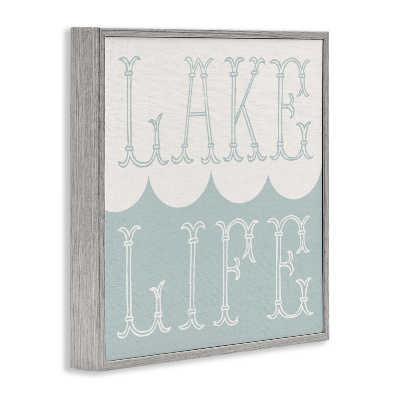 «Lake Life with Wave», estampe numérique par Daphne Polselli, Estampe numérique Farmhouse, H 12 po x l 12 po