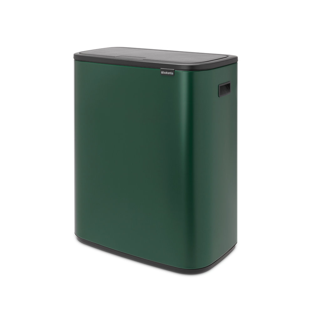 Brabantia Bo 16gal Touch Top Trash Can, Pine Green