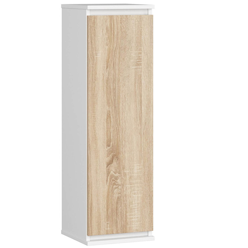 Audean 3 Piece Floating Shelf, White/Oak wood, 99cm H x 30cm W x 30cm D