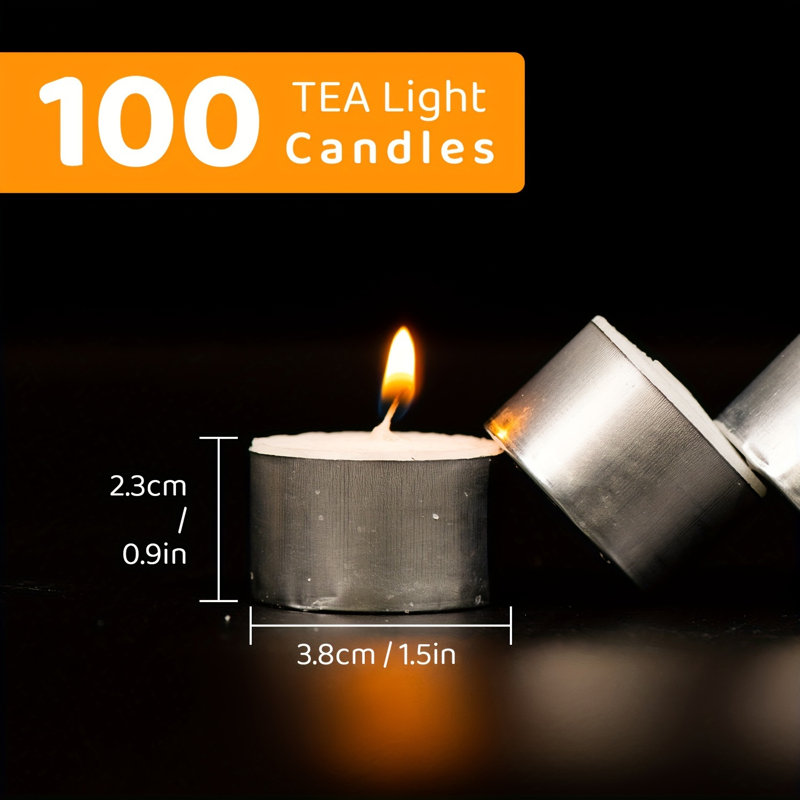 Unscented Flameless Tealight Candle with Aluminium Holder