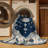 Machine Washable Overdyed Blue Area Rug-1710110293