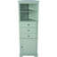 Armoire haute triangulaire avec 3 tiroirs et tablettes réglables-2058011803