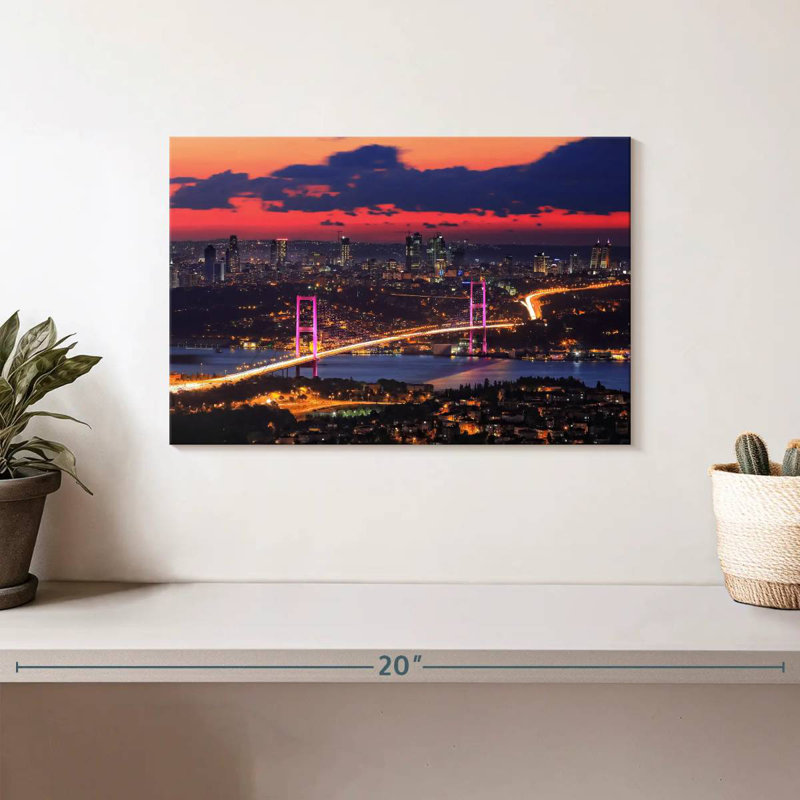 Paysage de Sirci à Istanbul, H 8 po x l 12 po