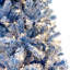 Sapin de Noël artificiel à charnière pré-éclairé 6 pi, arbre de Noël artificiel enneigé enneigé avec 750 branches de Noël