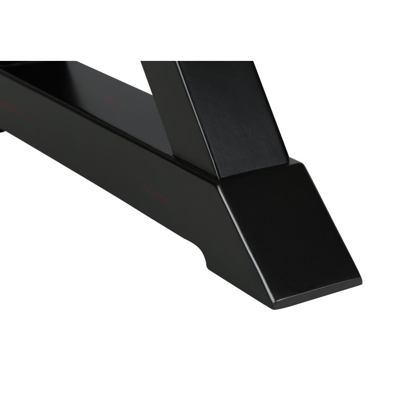 Table d'appoint, bout, table d'appoint, carré, table de chevet, chambre à coucher, lampe, placage noir, transitionnel, Noir