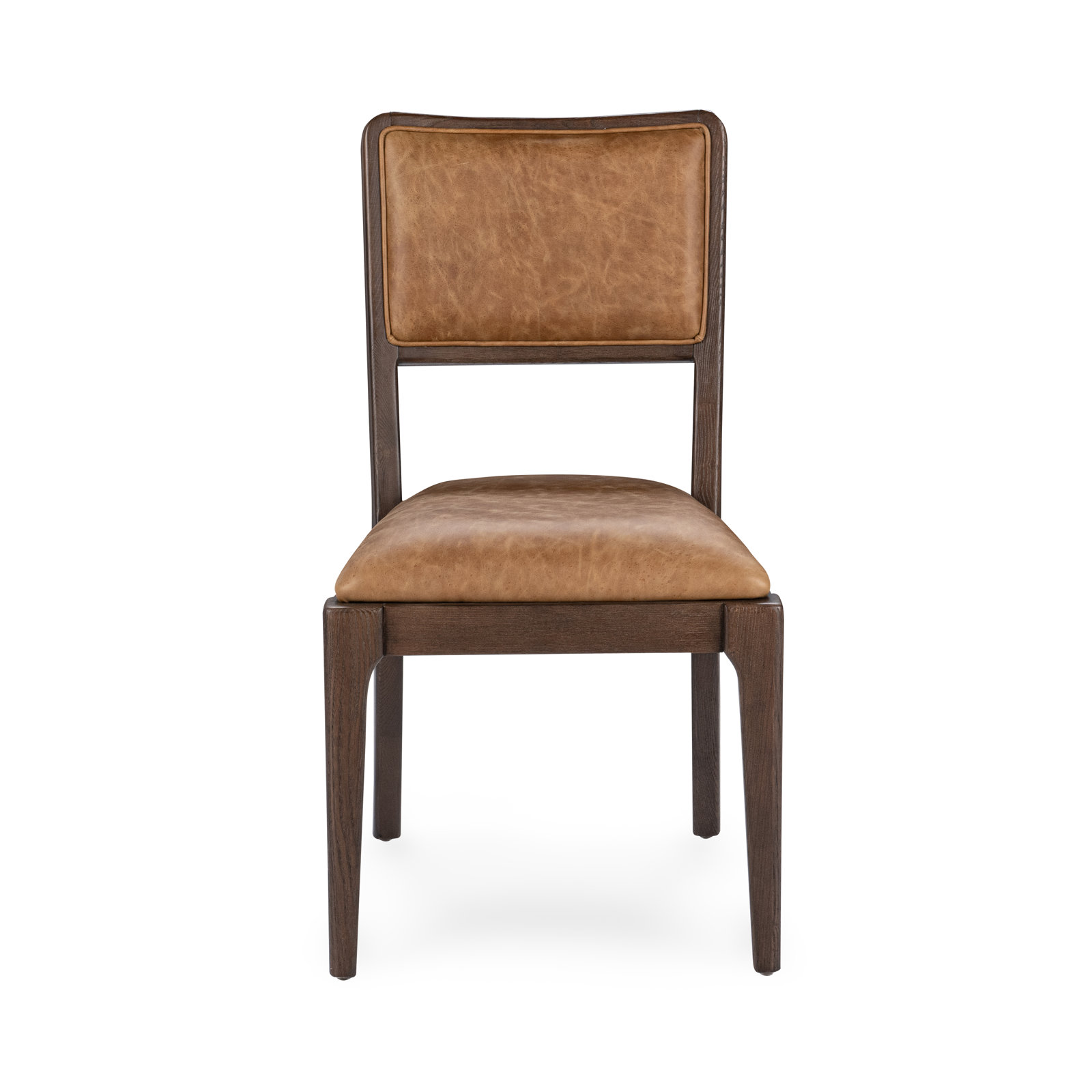 Bigelow Genuine Leather Side Chair, Aztec Brown