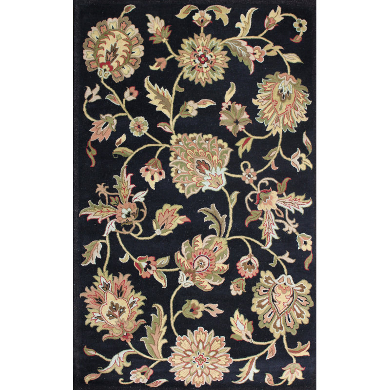 Mitcheldean Wool Floral Indoor Rug, Square 1'6"