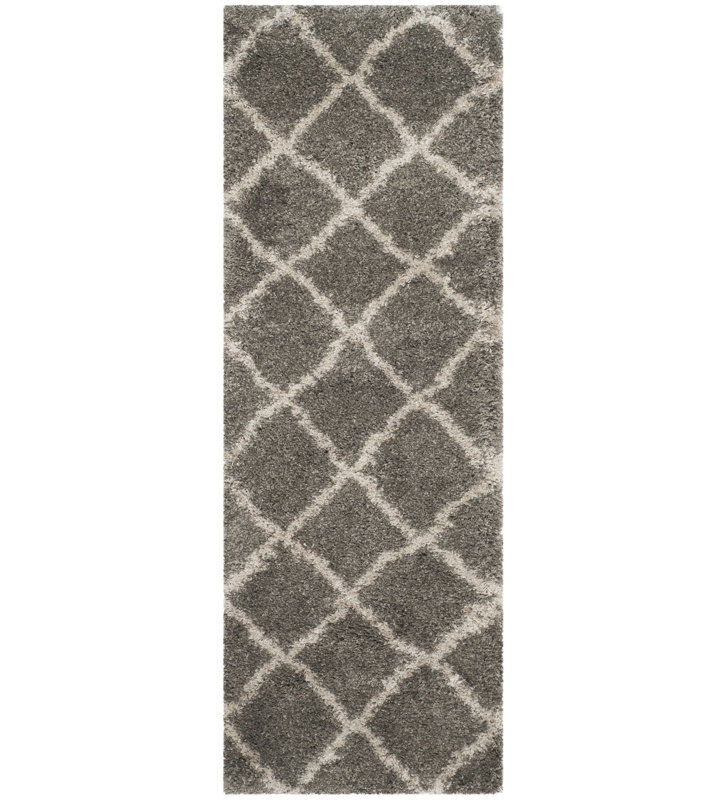 Bertle Shag Performance Geometric Rug, Runner 2'3" x 11'