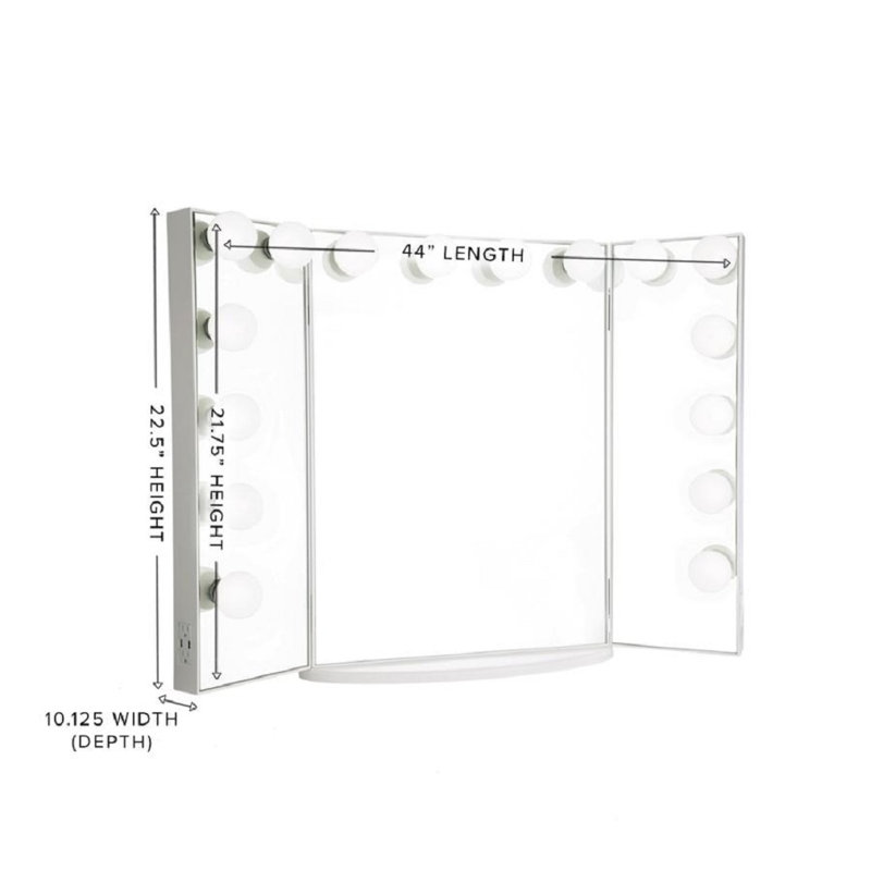 Miroir de salle de bain Hollywood Glow Pro