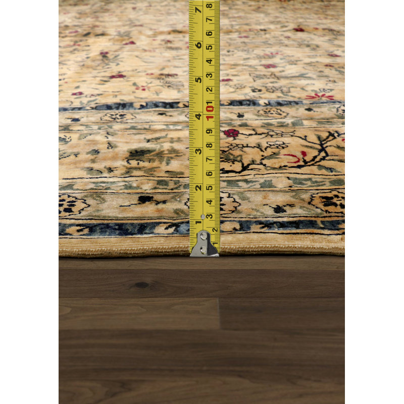 Agra Hand Knotted Wool Floral Area Rug