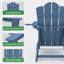 Wolak HDPE Folding Adirondack Chair With Dual Cup Holder-586590636