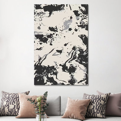 White Marble 1 Piece Wrapped Canvas Wall Art