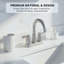 Robinet de lavabo de salle de bain 4 "à 2 poignées avec bec pivotant 360 ° Modern-123030708