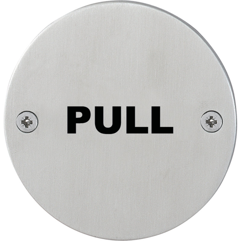 Amaurys Circular "PULL" Sign, Grey