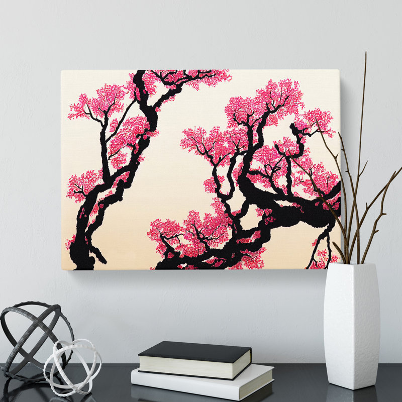 Mesmerising Cherry Blossom Tree Flowers - Wrapped Canvas, 40cm H x 60cm W x 3cm D