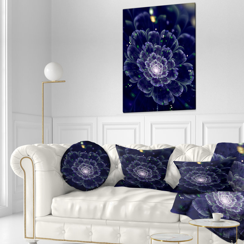 Coussin lombaire à fleur fractale floral